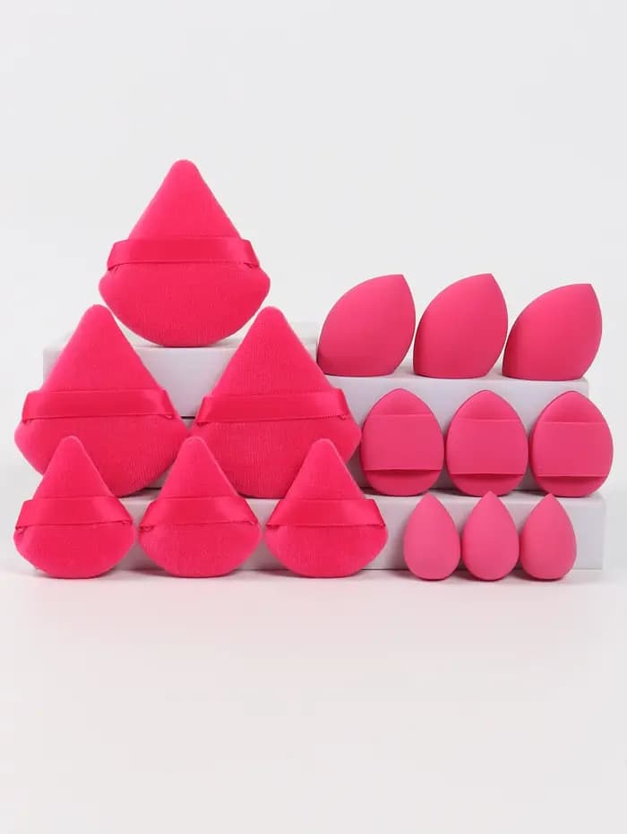 Ensemble de 15 pièces multi-effet, 3 bouffées de poudre libre, 3 mini bouffées de poudre libre, 3 œu