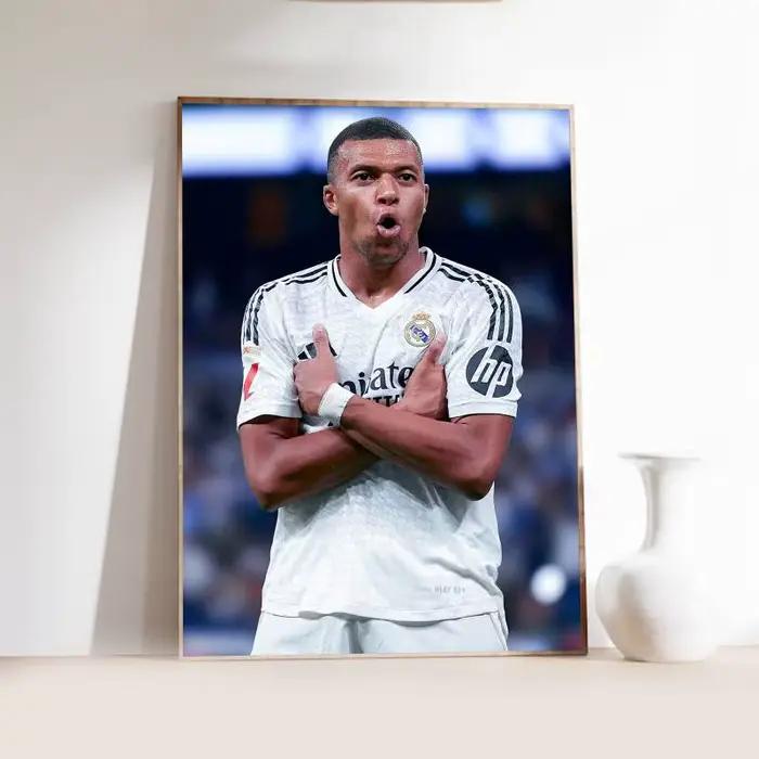 Affiche autocollante K-Kylian M-Mbappe, autocollant en papier imperméable, décoration murale pour ca
