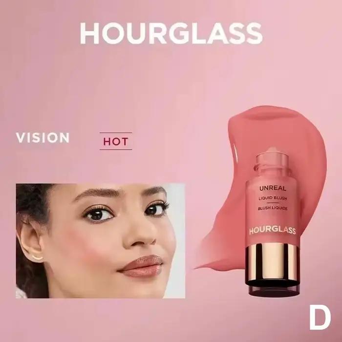 Hourglass UNREAL Fard à joues liquide texturé nude, couleur intense, fluide pour les joues, applicat