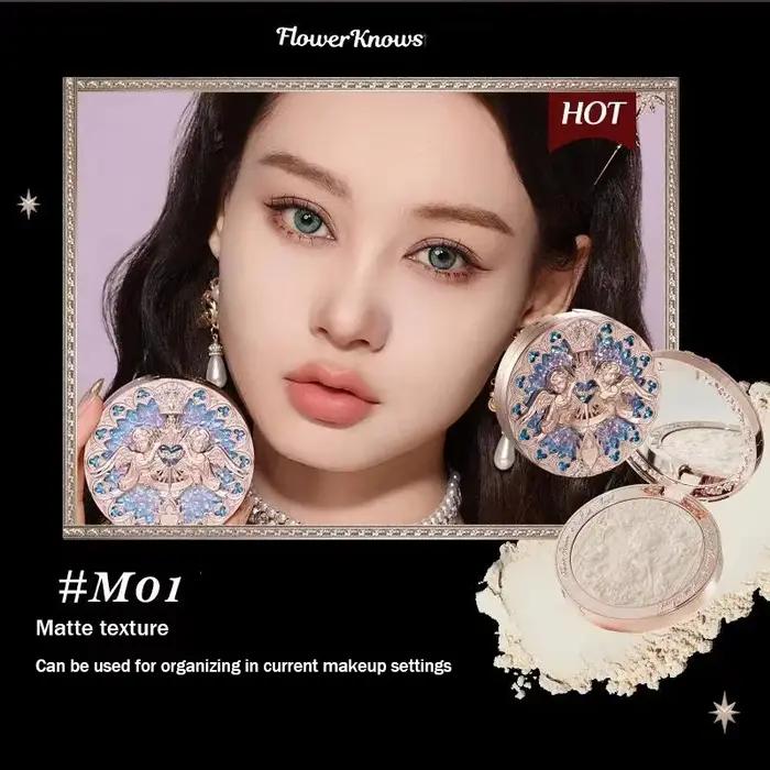 Flower Knows Little Angel Collection Relief Highlight Face Powder iluminador Maquillage Contour Surl