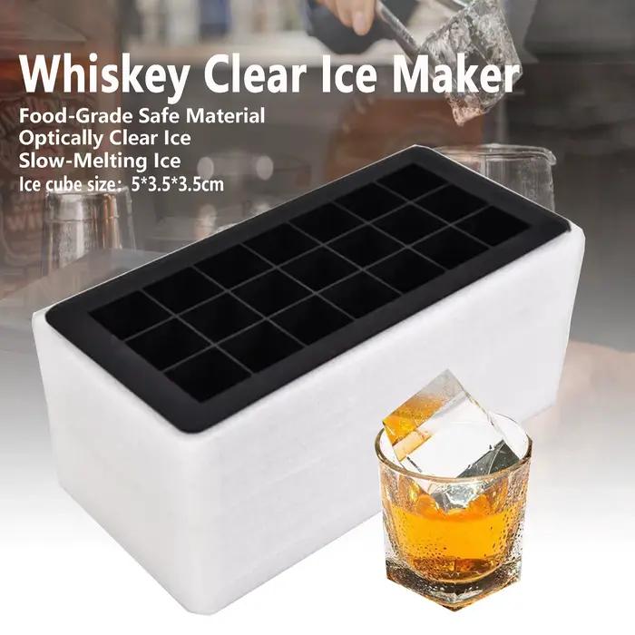 Conteneur de bloc carré de crème de Silicone en plastique cristal clair pour whisky, fabricant moder