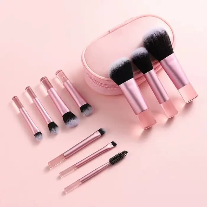 Ensemble de mini pinceaux de maquillage pour le visage, 10 pièces, portables, format voyage, disponi