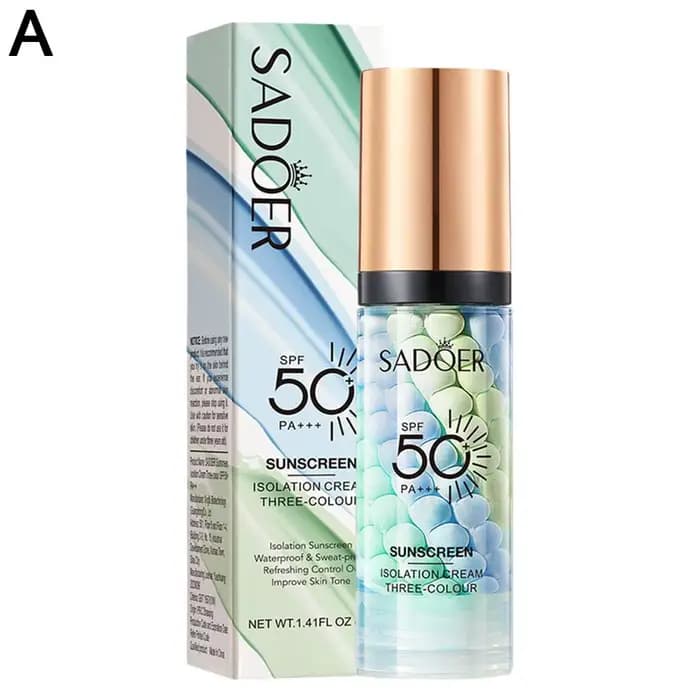 Base de maquillage pour le visage, crème tricolore, Isolation des couleurs, fond de teint imperméabl