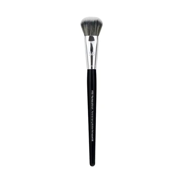 PRO-Pinceau de maquillage aérographe pour fond de teint noir, crème liquide synthétique douce, outil