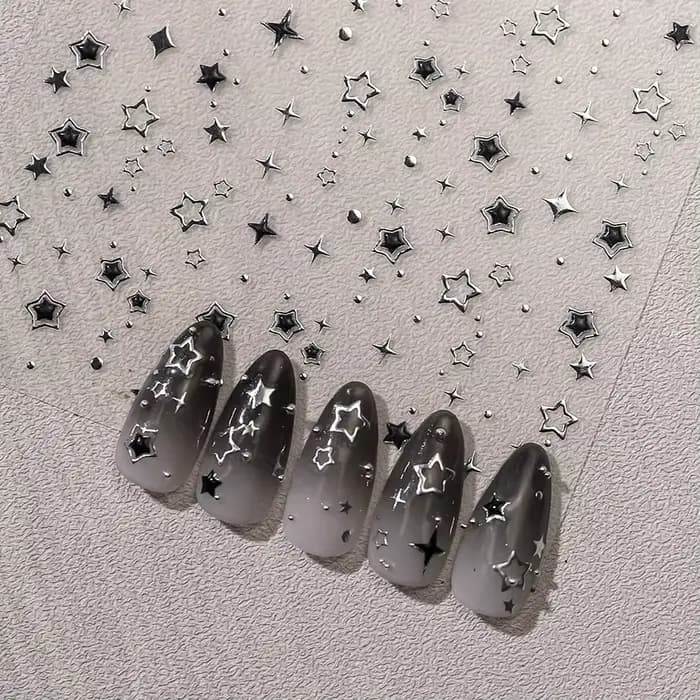 Autocollant pour ongles bronzants, adhésif Transparent sur le dos, pour Nail Art, Cool, étoile à cin
