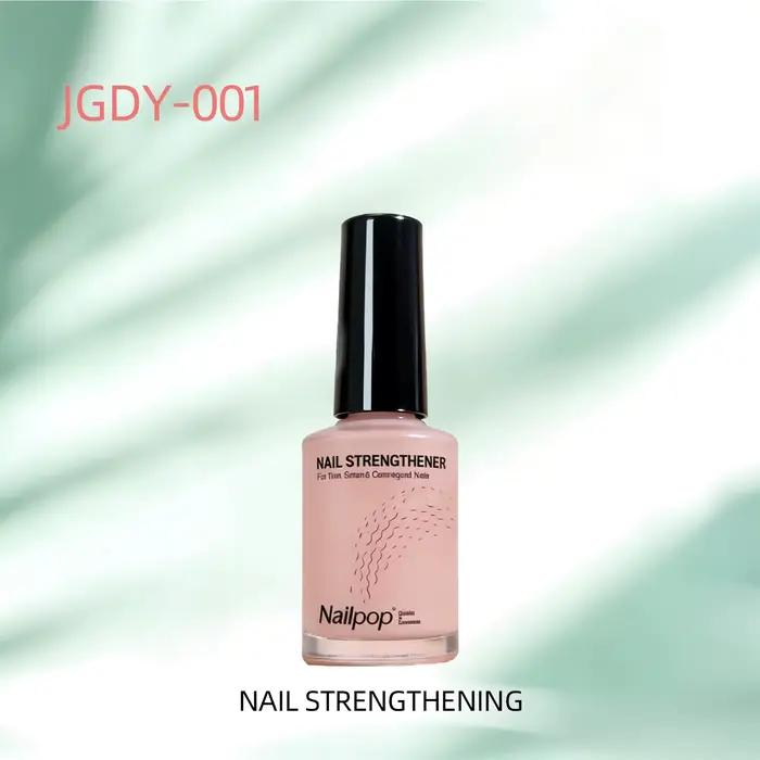 Nailpop Gel Base Réparateur 4-en-1 pour Ongles Faibles, Cassants et Fins, enrichi en Calcium et Prot