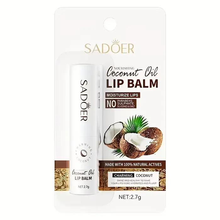 Baume à lèvres en noix de coco – Nutrition et humidité durables pour hommes et femmes – Baume à lèvr