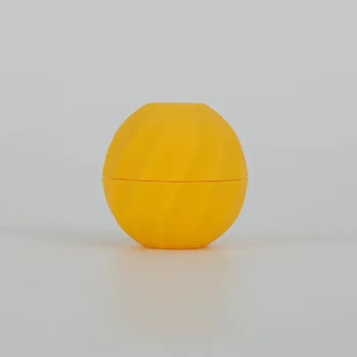 Pot de baume à lèvres en plastique en forme de boule vide, avec couvercles, conteneurs ronds, boucho