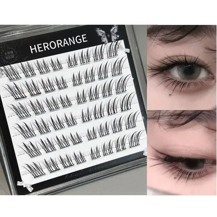 Cils individuels auto-adhésifs, aucune colle nécessaire, en grappe moelleuse, mode coréenne, Extensi