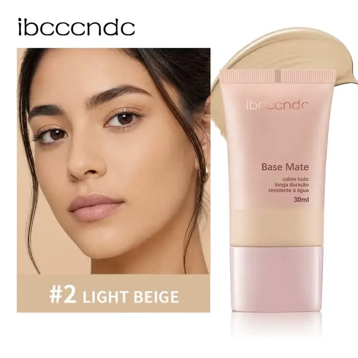 Fond de teint mat 30 ml, couvrance naturelle, fini doux et mat, imperméable, résistant à la transpir