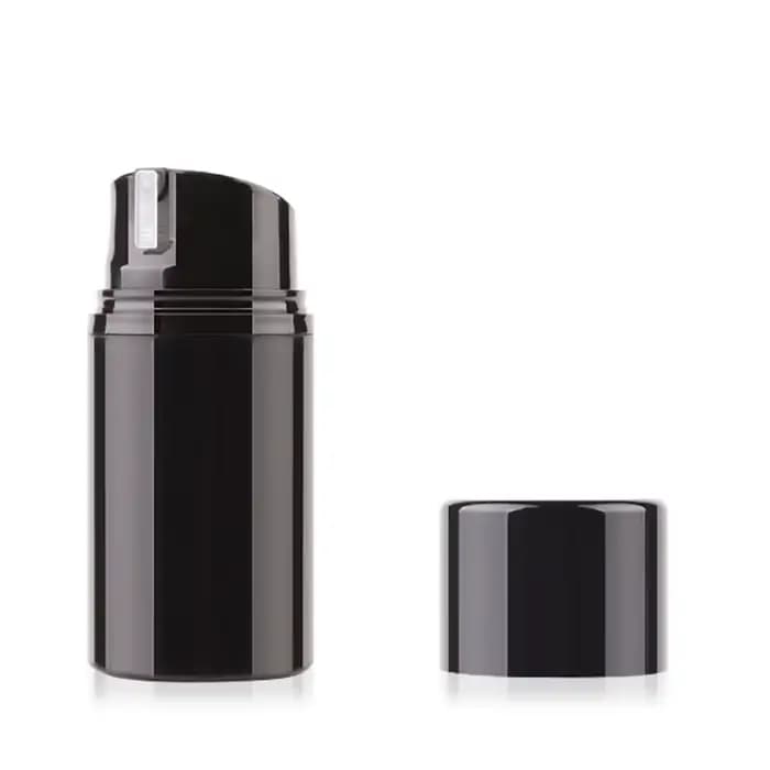 Bouteille de pompe à vide pour crème de gratitude sans air, noir, soins de la peau, soins personnels