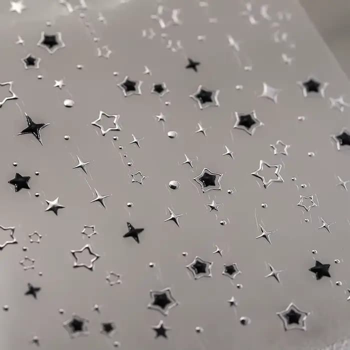 Autocollant pour ongles bronzants, adhésif Transparent sur le dos, pour Nail Art, Cool, étoile à cin