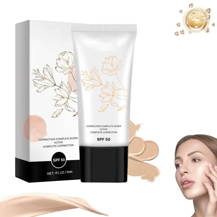 Avec Spf 50 crème CC à couleur coréenne, couverture complète, correcteur de couleur, crème à couvert