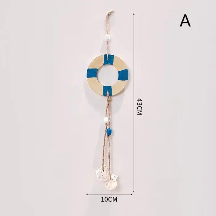 Pendentif Décoratif de Style Méditerranéen, Fond de Maison, Phare Mural, Voilier, Artisanat en Bois