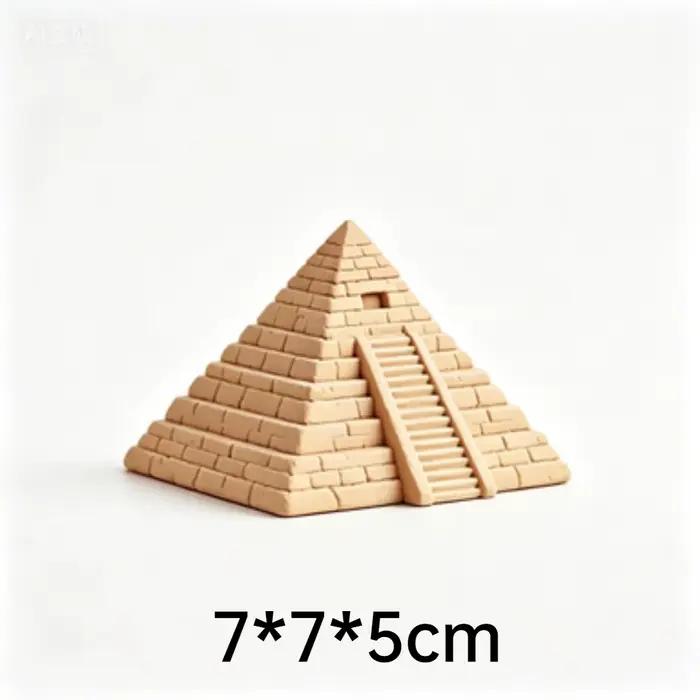 Modèle de pyramide égyptienne imprimé en 3D, miniature, architecture de l'Égypte ancienne, ornement,