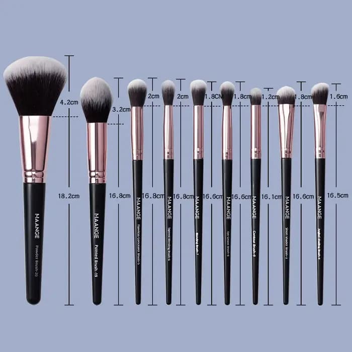 Maange-Pinceaux de maquillage professionnels avec boîte, poudre cosmétique, fard à barrage, fond de 