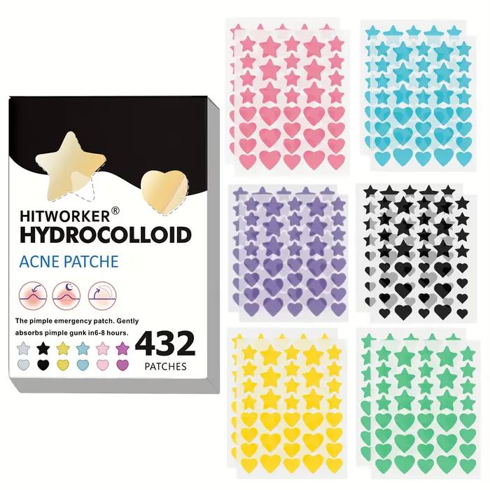 Patchs colorés pour boutons PE, autocollant de couverture de boutons en forme d'étoile, Invisible, p