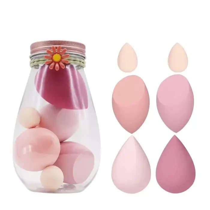Oeuf de maquillage sec et humide, gouttelettes d'eau à double usage, coupe diagonale, emballage indé