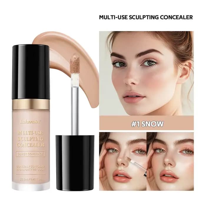 Crème Multi-Usages Couvrante et Hydratante Sans Huile Longue Durée pour Fond de Teint, Correcteur, C