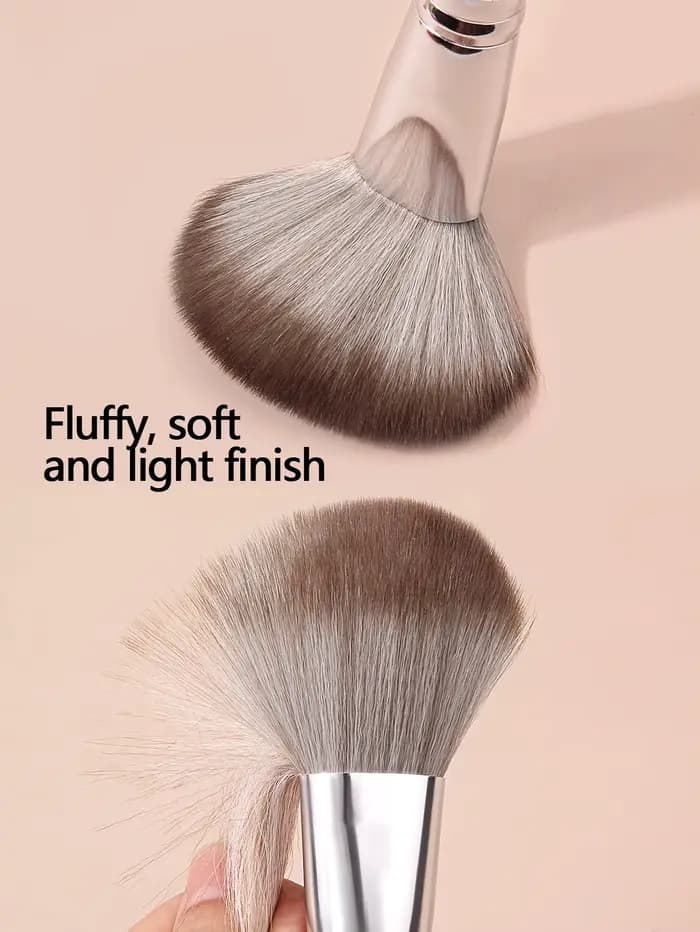 1 pièces de haute qualité moelleux doux grand pinceau à poudre poudre fard à joues brosse de réparat