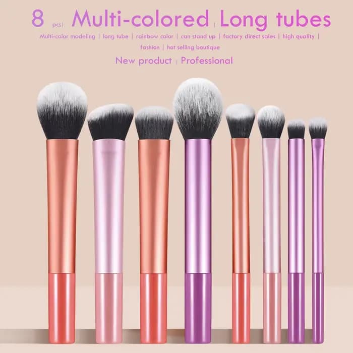 50 ensembles 3 pièce/ensembles de pinceaux de maquillage professionnels, cheveux synthétiques de qua