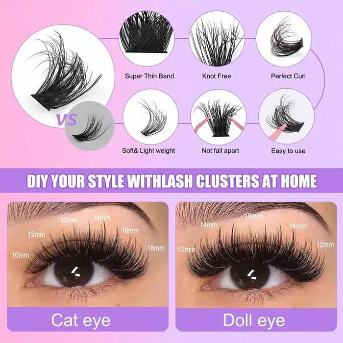 Ensemble d'outils pour faux-cils en forme de D, 300 boutons, comprenant un ensemble d'outils adhésif