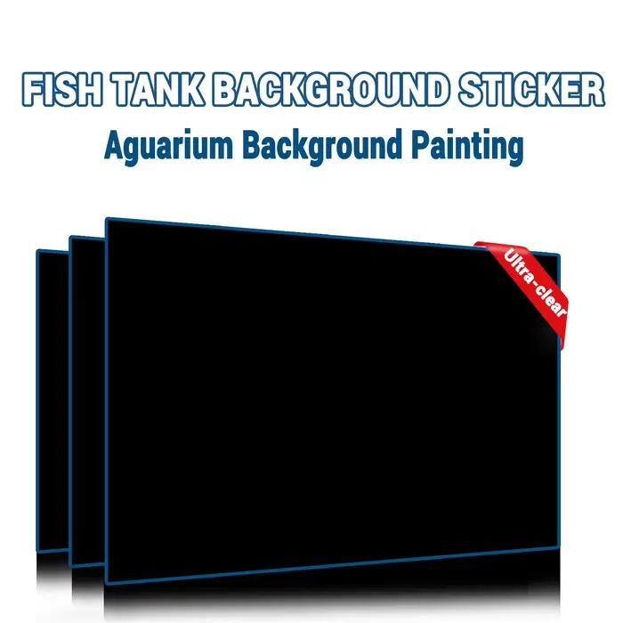 Peinture de fond d'aquarium noire, autocollants pour aquarium, toile de fond d'aquarium, décoration 
