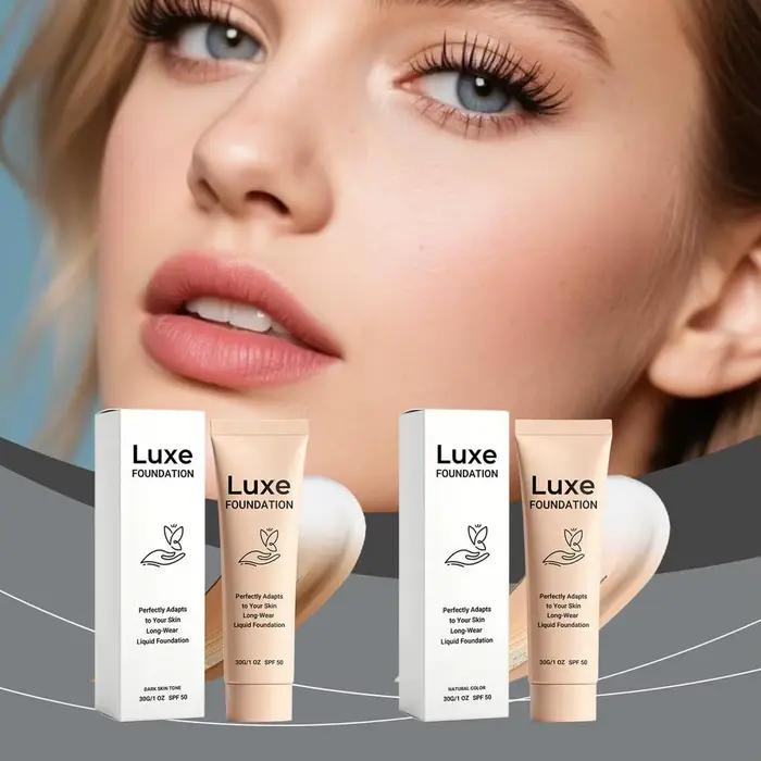 Fond de Teint Liquide Adaptatif à Changement de Couleur, Léger, Maquillage Naturel, Adaptation au Teint, Respirant, Longue Tenue, Teint Uniforme et Lisse