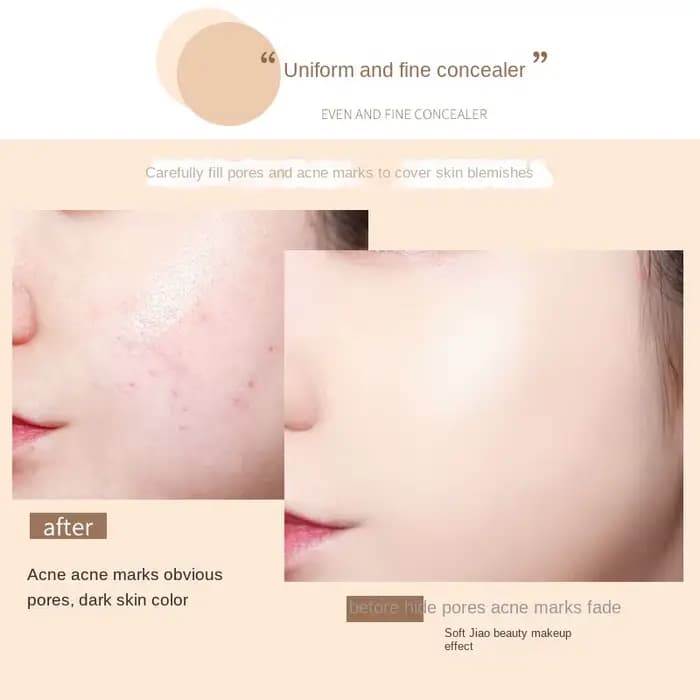 HOJO 2 en 1 Base visage liquide brume fond de teint crème couverture complète correcteur contrôle de l'huile