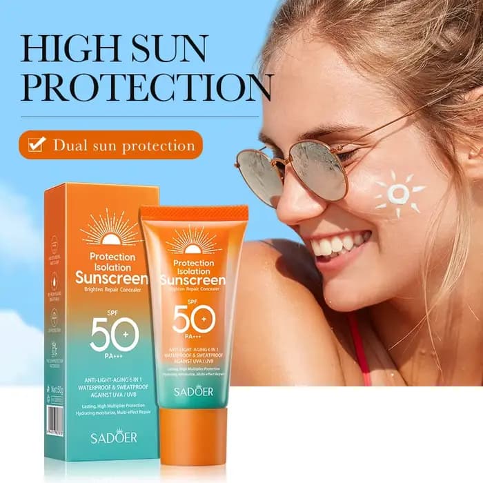 Lotion solaire protectrice UV SPF 50+ pour le visage