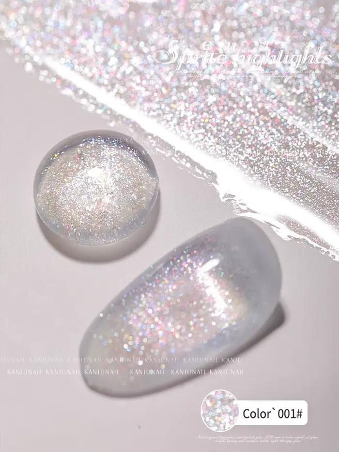 Nouveau Gel à Ongles Printemps/Été 2026 Effet Nuage Brocart Brillant Fantaisie Ciel Étoilé Scintillant