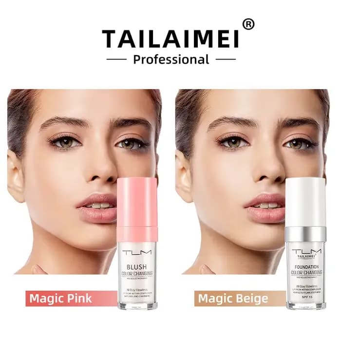 Fond de teint liquide à couleur changeante