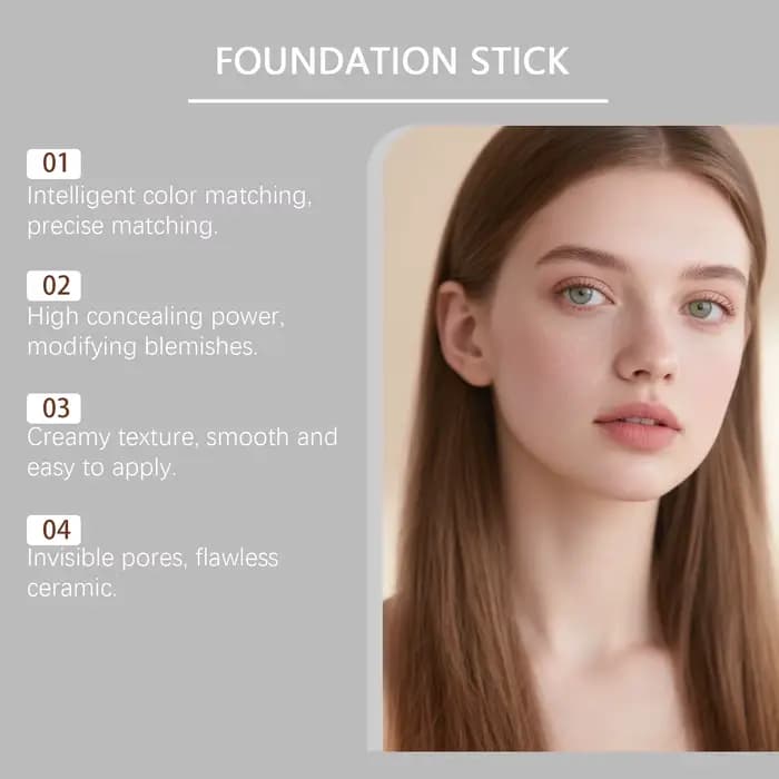 Bâton de fond de teint naturel persistant