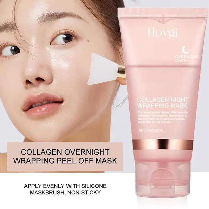 Masque facial décollable au collagène pour la nuit