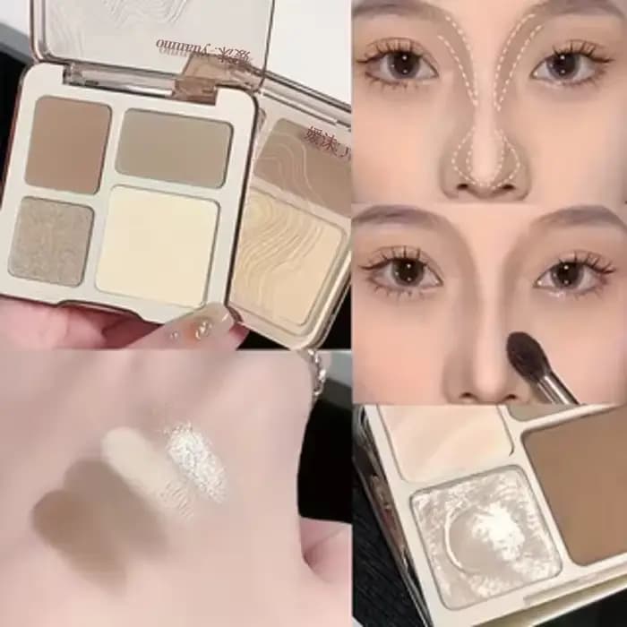 Palette de contour de reflets tridimensionnels pour le visage