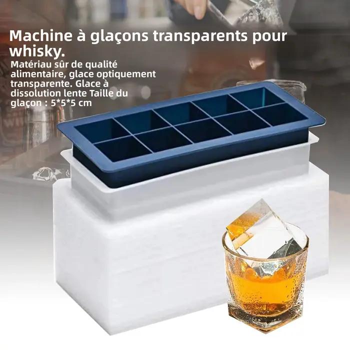 Conteneur de bloc carré de crème de Silicone en plastique cristal clair pour whisky