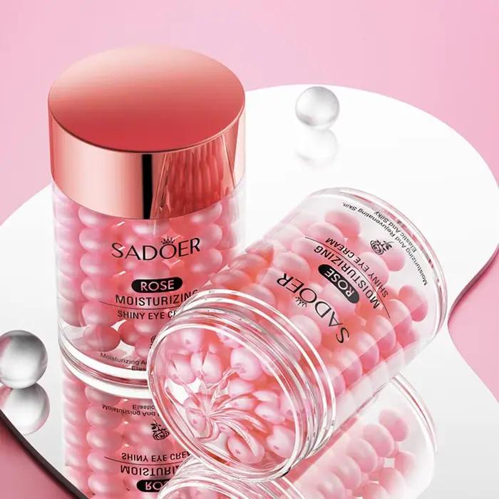 Crème rose hydratante anti-cernes pour femmes, soins de la peau autour des yeux, éclat de la peau, protection des yeux, anti-fatigue oculaire, teint lumineux, soins quotidiens matin et soir, cadeau pour femmes