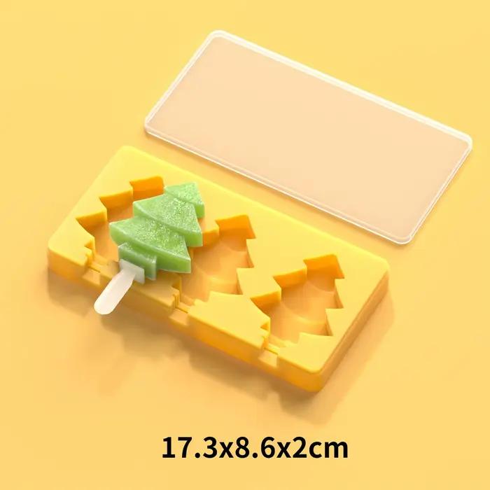 Moule à Crème Glacée en Forme d'Arbre de Noël avec Couvercle, Cube de Glace de Qualité Alimentaire, Moules à Gâteaux au Chocolat, Outils de Cuisine Domestique, Cadeaux