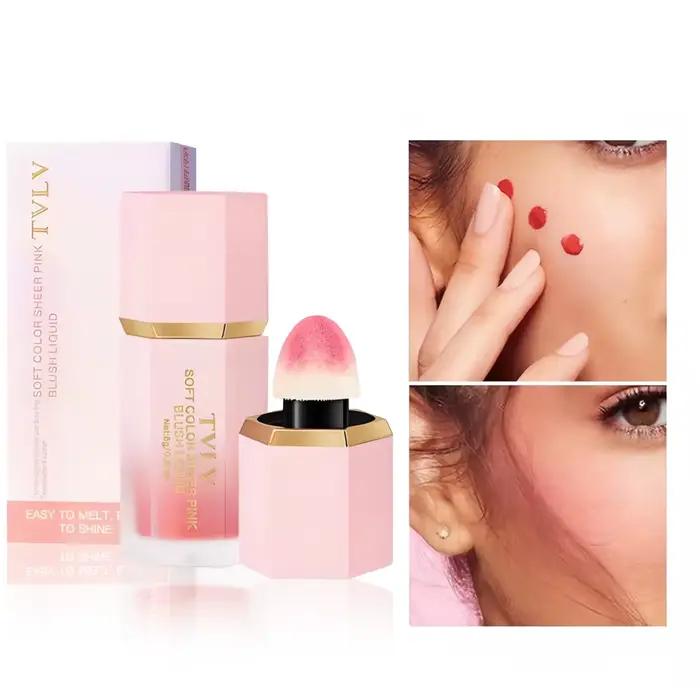 TVLV velours liquide Blush mat éponge tête fard à joues naturel durable éclaircir Contour du visage