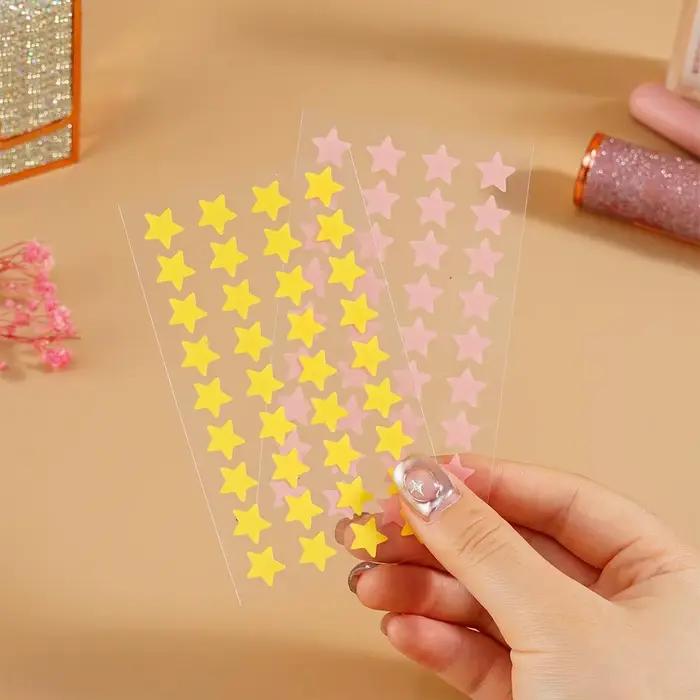Autocollants de boutons colorés en forme d'étoile pour femmes