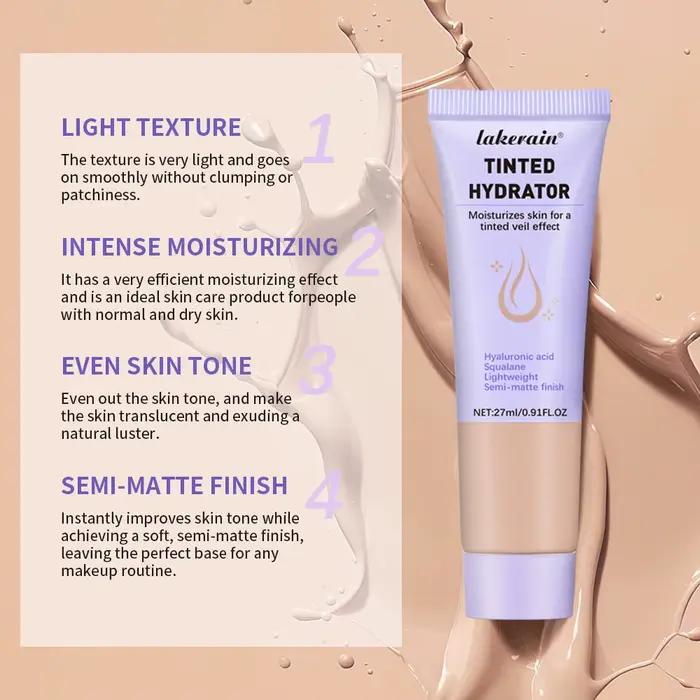 Maquillage hydratant teinté à forte couverture pour femmes