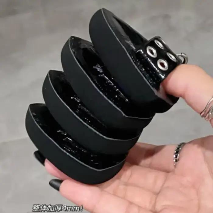 Lishu 2PCS Punk Black Pineapple Powder Puff Air Cushion Dual Use Wet and Dry Makeup