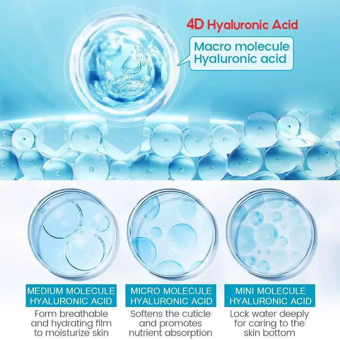 VIBRANT GLAMOUR Sérum pour le visage à l'acide hyaluronique Soins de la peau 10 pièces