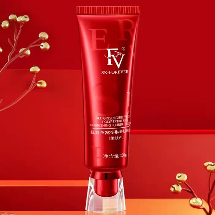 Fond de teint crème anti-cernes au ginseng rouge
