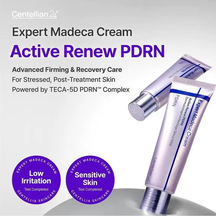 Crème Madeca Active Renew PDRN Avancée Hydratante Éclaircissante Réparatrice de la Barrière Cutanée Anti-Âge Soin Coréen