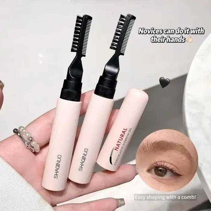 Gel à sourcils Double tête, liquide fixe, imperméable, résistant à la sueur, réparation des sourcils, Gel de maquillage pour sourcils