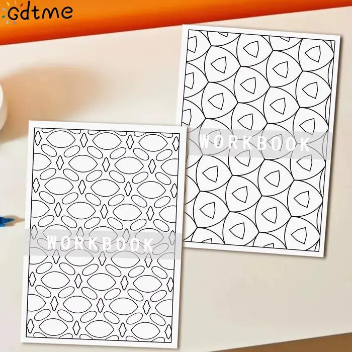 Livre de coloriage géométrique : motifs abstraits, motifs complexes de Mandalas pour adultes, livres de dessin anti-Stress et relaxants