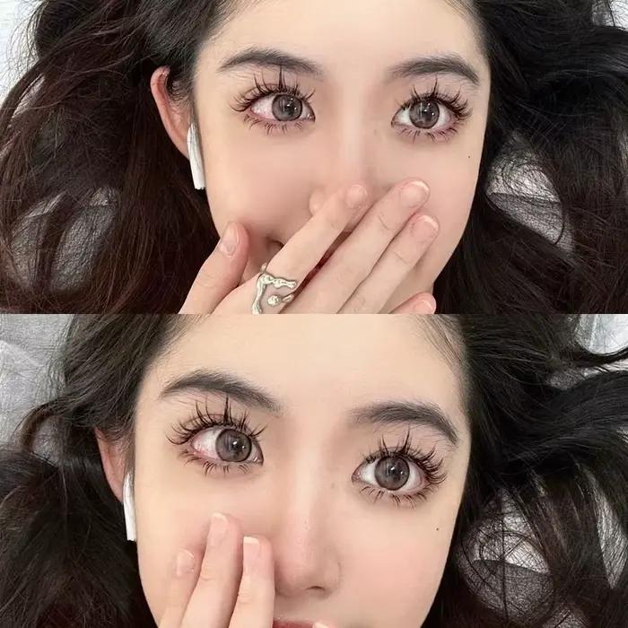 Cils inférieurs doux à bande transparente, cils naturels sous les yeux, maquillage coréen style manga, cils inférieurs style manga