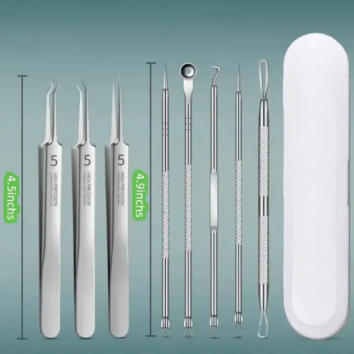 1/8 Pcs PcCell Pince à épiler ultra-fine pour points noirs et boutons