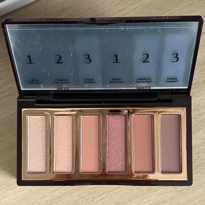 Charlotte Tilbury CT – Poudre compacte haute brillance avec palettes de fards à paupières quatre